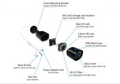 Anran 1080P HD Cámara IP Inalámbrica WiFi de exteriores CCTV Visión Nocturna Resistente a la intemperie