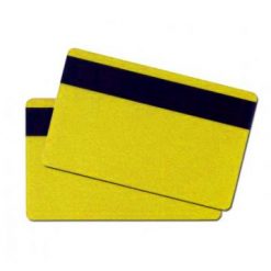 Zebra 104523-136 | TARJETAS PVC COLOR-AMARILLO/RAYAS MAG HI-CO/30MIL (500 PZAS)