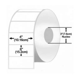 Zebra 10018340 | ETIQUETA PAPEL 4″X6″ TT/ Z-PERFORM 1500T/ NÚCLEO 3″