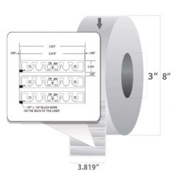 Zebra 10015352 | ETIQUETA RFID DE CORTOCIRCUITO, TT, 3.819"X 0.591" Z-PERFORM 1500T