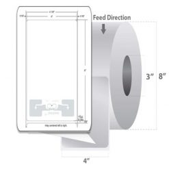 Zebra 10026459 | ETIQUETA RFID PAPEL, REVESTIDO, TT, 4"X 6" Z-PERFORM 1500T