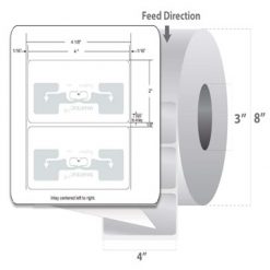 Zebra 10026461 | ETIQUETA RFID PAPEL, REVESTIDO, TT, 4"X 2" Z-PERFORM 1500T