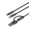 Xtech - USB cable - USB Type A or C - Micro USB or Lightning and USB type C - 1.2 m