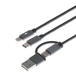 Xtech - USB cable - USB Type A or C - Micro USB or Lightning and USB type C - 1.2 m