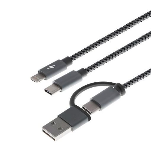 Xtech - USB cable - USB Type A or C - Micro USB or Lightning and USB type C - 1.2 m