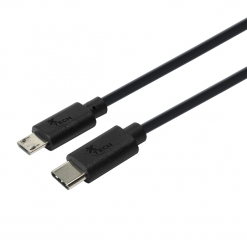 Xtech XTC-520 - Cable USB - USB-C (M) reversible a Micro-USB tipo B (M) - USB 2.0 - 1.8 m - negro
