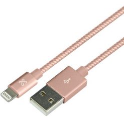 Klip Xtreme - USB cable - 4 pin USB Type A - 2 m - Rose gold - Braided