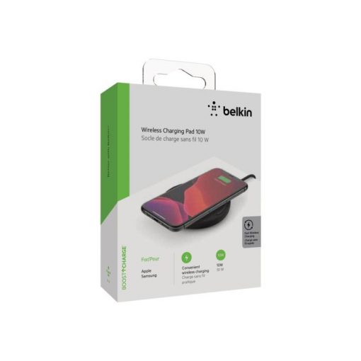 Belkin - Base de carga inalámbrica + adaptador de corriente CA - 10 vatios - negro - Imagen 3
