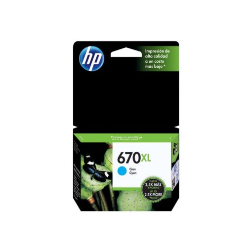 HP 670XL - Alto rendimiento - cián - original - Ink Advantage - cartucho de tinta - Imagen 2