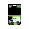 HP 670XL - Alto rendimiento - cián - original - Ink Advantage - cartucho de tinta
