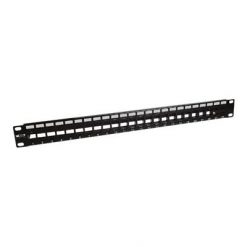 Nexxt - Tablero de conexiones - instalable en bastidor - negro, RAL 9005 - 1U - 19" - 24 puertos