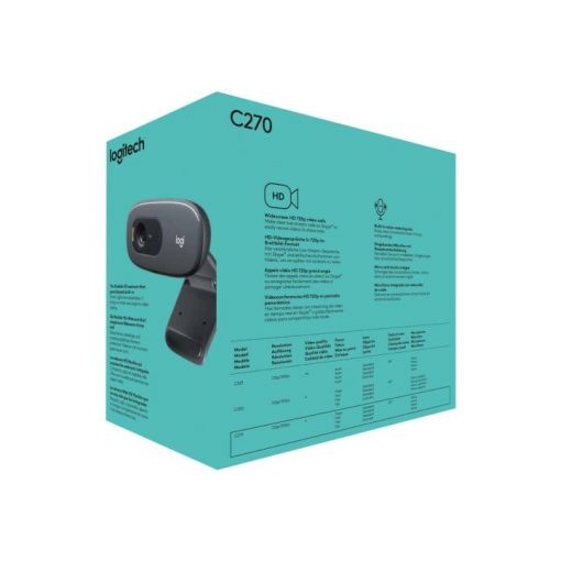 Logitech HD Webcam C270 - Cámara web - color - 1280 x 720 - audio - USB 2.0 - Imagen 4