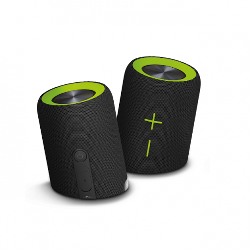 Klip Xtreme Port. TWS Audio KBS-800 - Speaker - black with green accents - 20W - IPX7 - Imagen 2