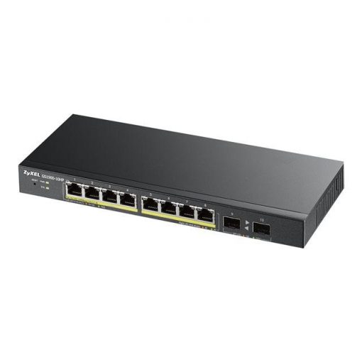 Zyxel GS1900-10HP - Conmutador - inteligente - 8 x 10/100/1000 (PoE+) + 2 x Gigabit SFP