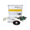 StarTech.com Tarjeta Adaptadora PCI Express PCIe de 2 Puertos Serial RS232 DB9 UART 16550