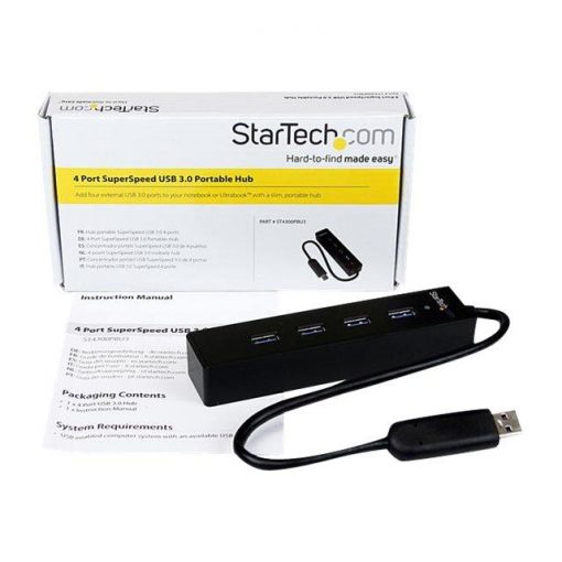 StarTech.com Adaptador Concentrador Hub Ladrón USB 3.0 Super Speed 4 Puertos Salidas Portátil - Imagen 2