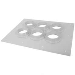 Placa pasamuro con capacidad de 6 botas de 4"