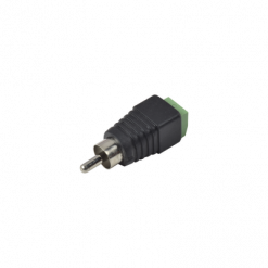 Adaptador RCA macho para video o audio con terminal atornillable