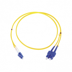 Jumper de Fibra Óptica Monomodo LC/SC Duplex de 1 metro