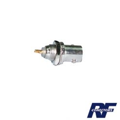 Conector BNC Hembra de Montaje Frontal D-Plano, Soldable, Rondana de Seguridad