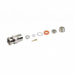 Conector BNC Macho de rosca para cables RG-8/X, LMR-240 o RG-59/U en 75 Ohm.
