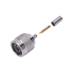 Conector N Macho de Anillo Plegable para Cables Coaxiales RG-58/U, RG-142/U, LMR-195