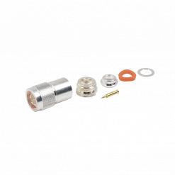 Conector N Macho para cables con AWG-11/13 en cable central, tipo RG-8/U (BELDEN 8237)