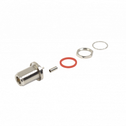 Conector N Hembra de Montaje Trasero/Panel (Chasis) de Anillo Plegable para ensamblar (0.130") en