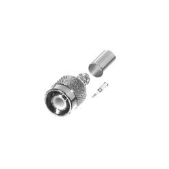 Conector TNC Macho de Anillo Plegable para Cable RG-59/U, Grupo D, Níquel/ Gold/ Delrin.​