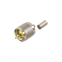 Conector UHF Macho (PL-259) de Anillo Plegable para Ensamblar en Cables RG-58/U, RG-142/U.