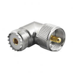 Adaptador en Ángulo Recto, de Conector UHF Macho (PL-259) a UHF Hembra (SO-239)