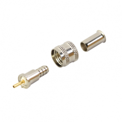Conector Mini UHF Macho, 50 Ohm, de Anillo Plegable para Cables RG-58/U, RG-142/U