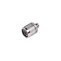 Adaptador en Línea, de Conector Mini UHF Hembra a N Macho, Níquel/ Oro/ Teflón.