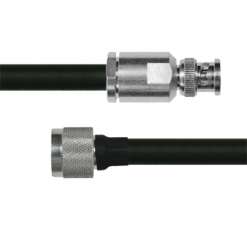 Cable Coaxial RG-214/U de 110 cm, en 50 Ohm, 0.425", CD-4 GHz, con Conectores BNC Macho a N Macho.