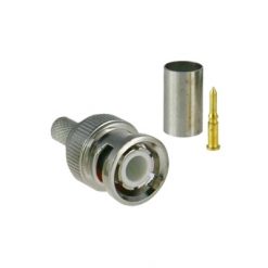 Conector BNC macho de 3 piezas para cable coaxial RG59