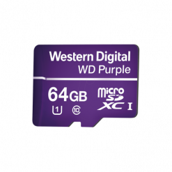 Memoria microSD de 64GB PURPLE, Especializada Para Videovigilancia
