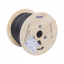 Carrete de 1 km de Fibra Óptica Aérea Mini Figura 8 G.657A2 tipo Drop, Monomodo de 1 Hilo