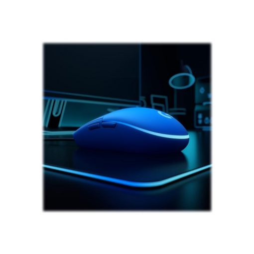 Logitech Gaming Mouse G203 LIGHTSYNC - Ratón - óptico - 6 botones - cableado - USB - azul - Imagen 3
