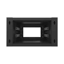 Gabinete Abatible de Pared (Con Marco Trasero) con Rack 19" de 6 Unidades. Ventana de Cristal