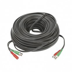 Cable Coaxial Armado con Conector BNC (Video) y Alimentación / Longitud de 50 mts
