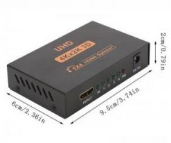 Splitter HDMI de 4 puertos, HDMI 1.4b, 3D,1080p, hasta UHD 4Kx2K