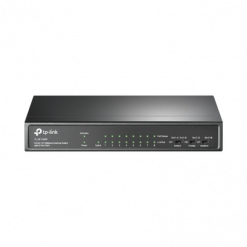 Switch de escritorio de 9 puertos a 10/100 Mbps con PoE de 8 puertos