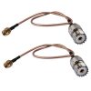 Cable de antena portátil SMA macho a UHF SO-239 conectores hembra 6 pulgadas, paquete de 2