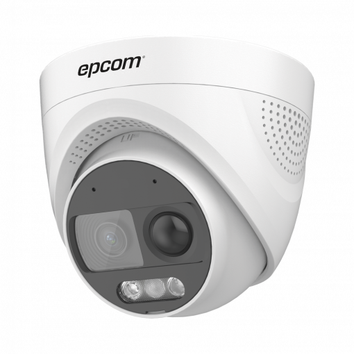 Domo TURBOHD 1080p / Imagen a color 24/7 / Lente 2.8 mm / Luz Blanca 20 mts / Exterior IP67