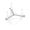 Brida para sujeción de retenida compatible con tramos STZ30G, Galvanizado por Inmersión en Caliente.