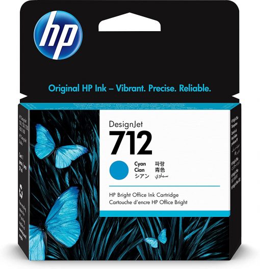 HP Cartucho de tinta original de 1.0 fl oz (3ED67A) para impresoras DesignJet T650, T630, T230, T210 y Studio Plotter Cyan
