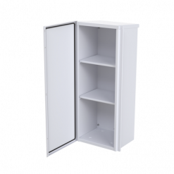 Gabinete Acero Galv. para 3 Bat. PL110D12. Puerta Sin Ventilación. Acc. de piso o poste No