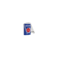 Botón de Emergencia en Ingles con Tapa Protectora de Policarbonato Súper Resistente