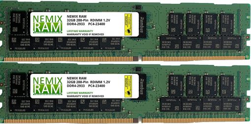 Nemix - Memoria RAM (64 GB, 2 x 32 GB, DDR4-2933, PC4-23400, 2 Rx4, ECC)
