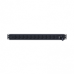 PDU Básico Para Distribución de Energía, Con 12 Tomas NEMA 5-15R Traseras, 1UR, 15 Amp, 120 Vca